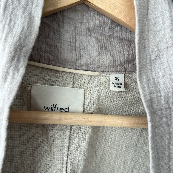 Wilfred / Aritzia "Lenglen" Cotton Gauze Kimono Jacket - Picture 4 of 4